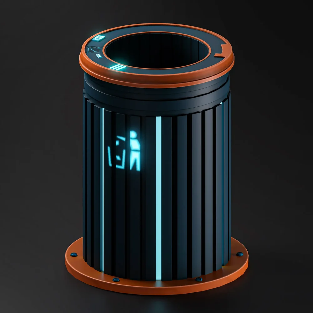 Street Trash Bin