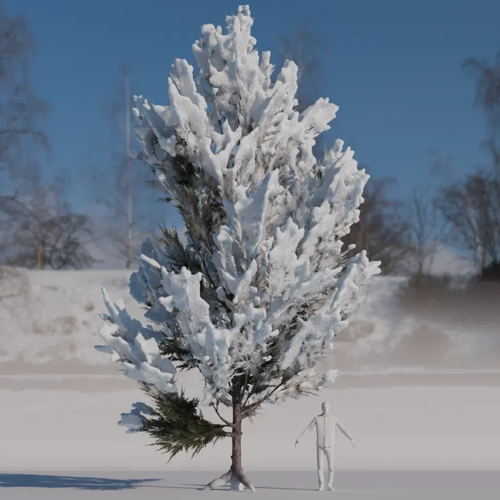 Snow Pine Low Poly