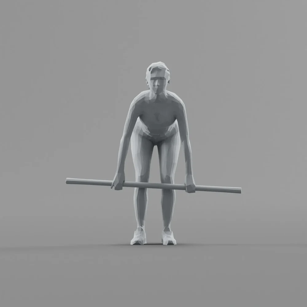 Lowpoly Fitness Girl