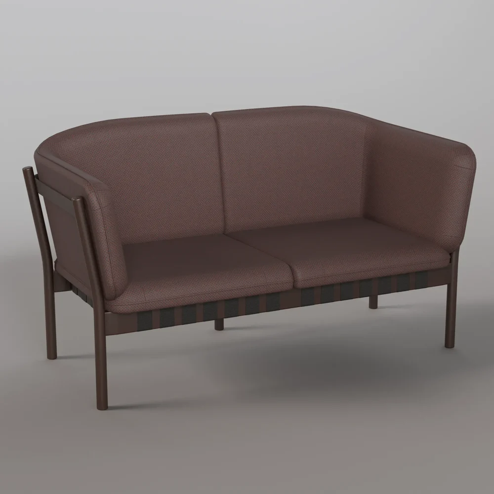 Dowel Two-Seater Sofa B112