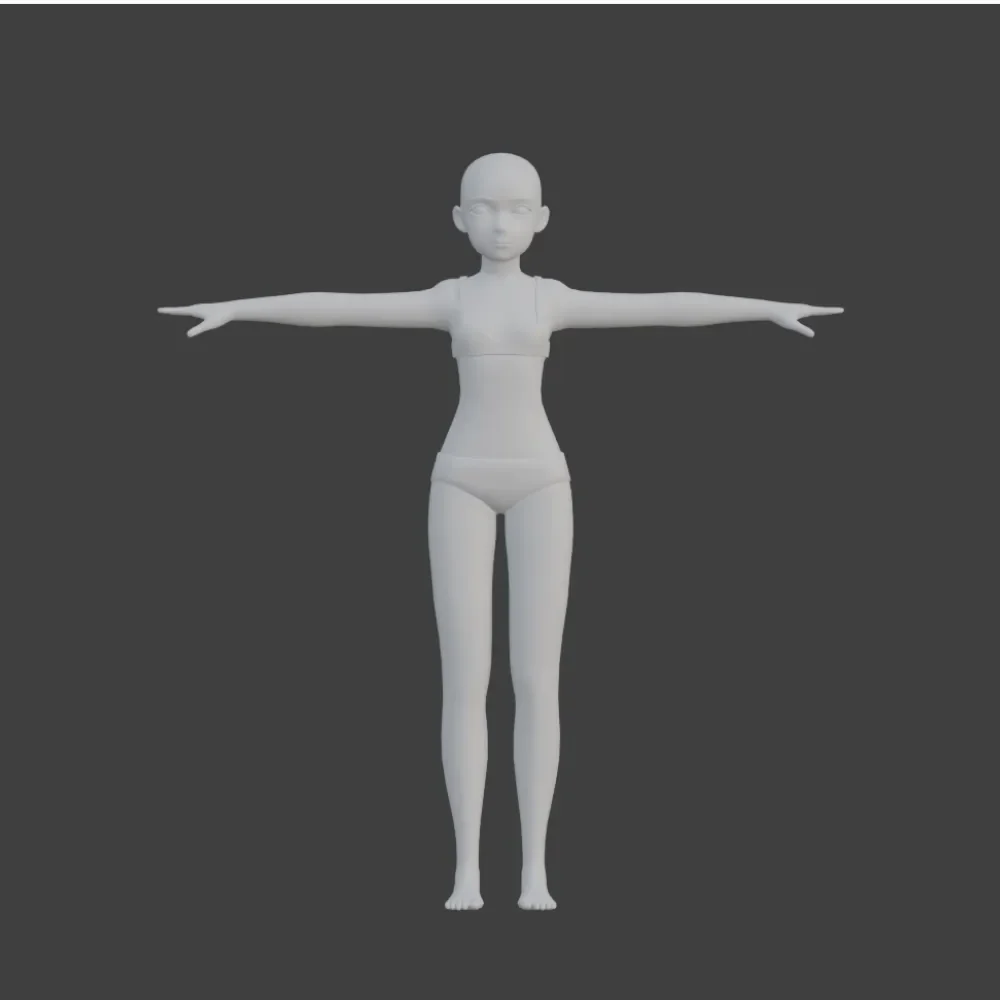 Female Base Mesh Clean Topology