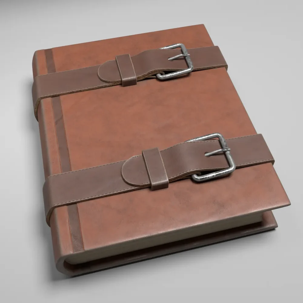 Antique Leather Book With Buckle