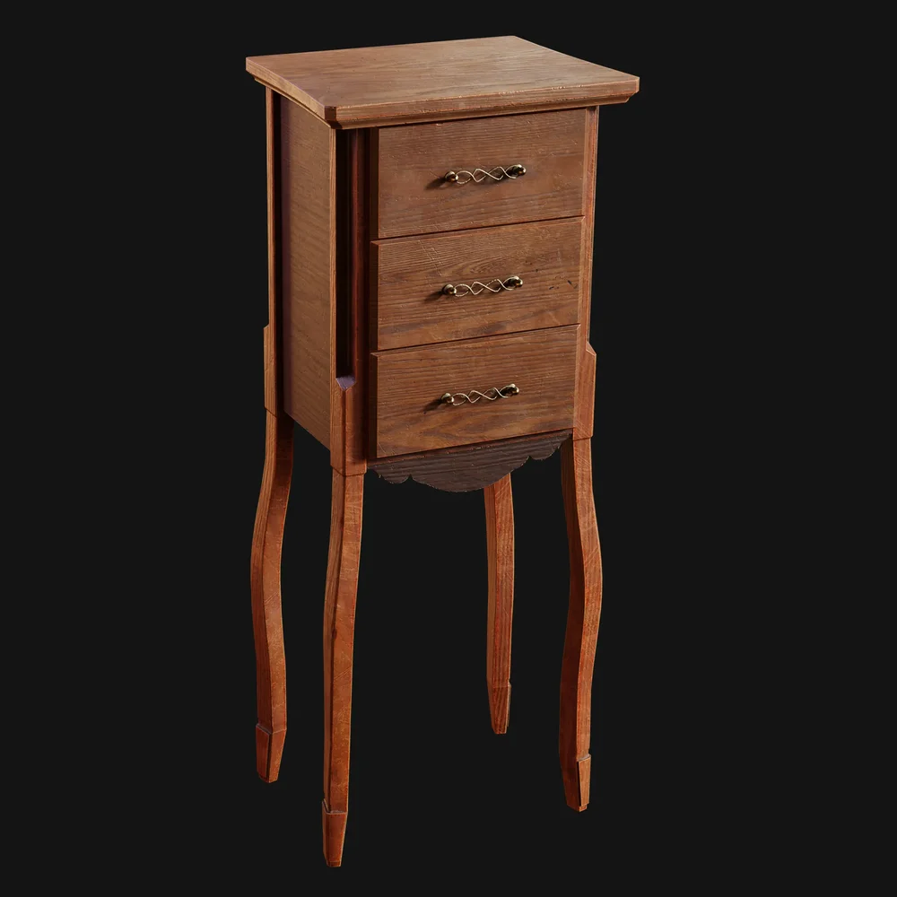 Louis Xv-Style Three-Drawer End Table