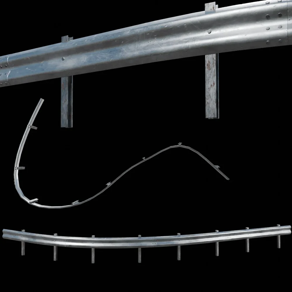 Unmodified Shapeable Highway Guardrail