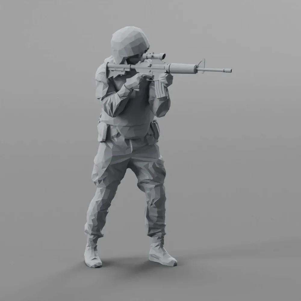 Lowpoly People Swat Soldier