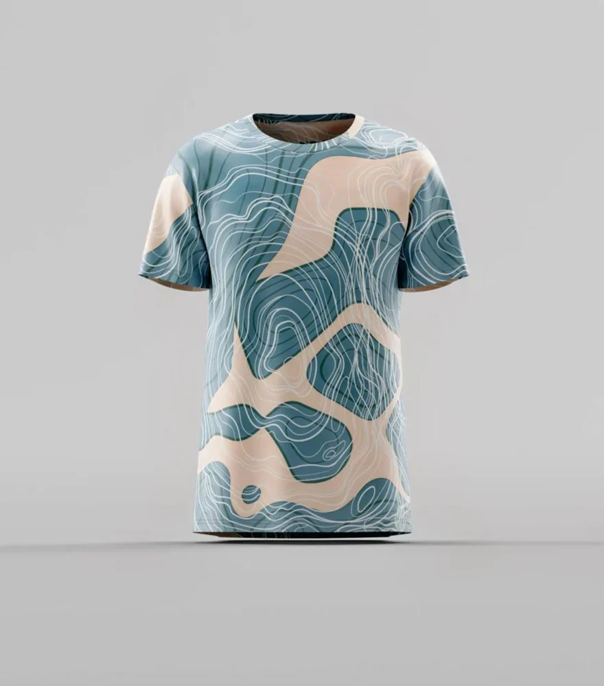 Wave Abstract Graphic T-Shirt