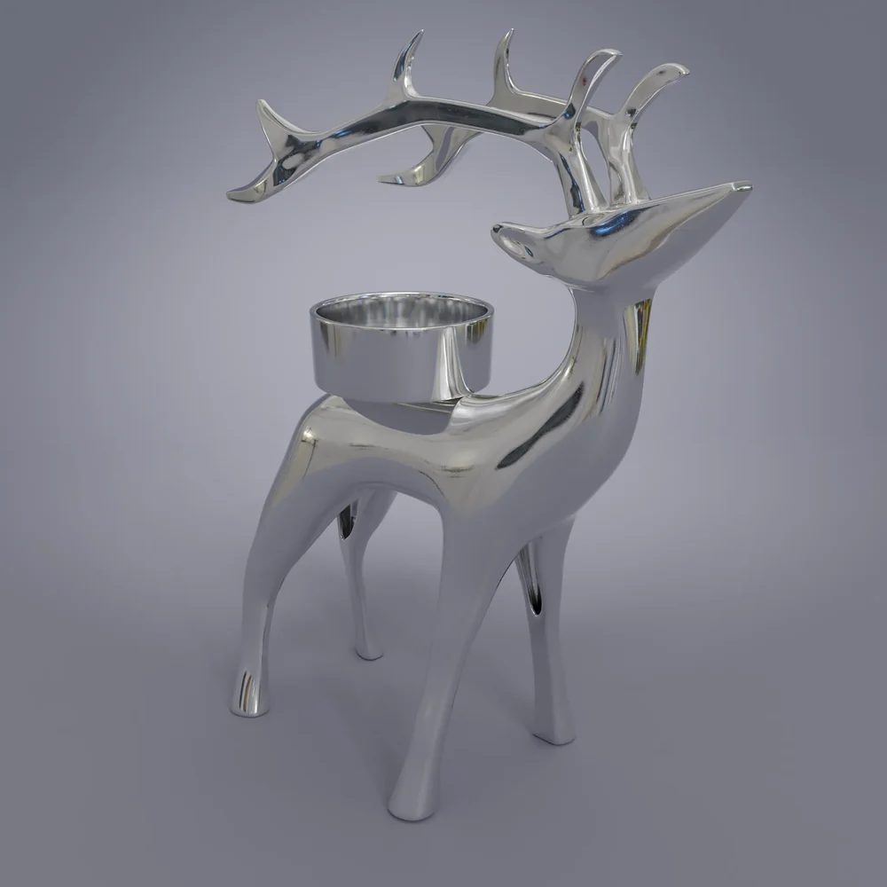 Steel Deer Candle Holder