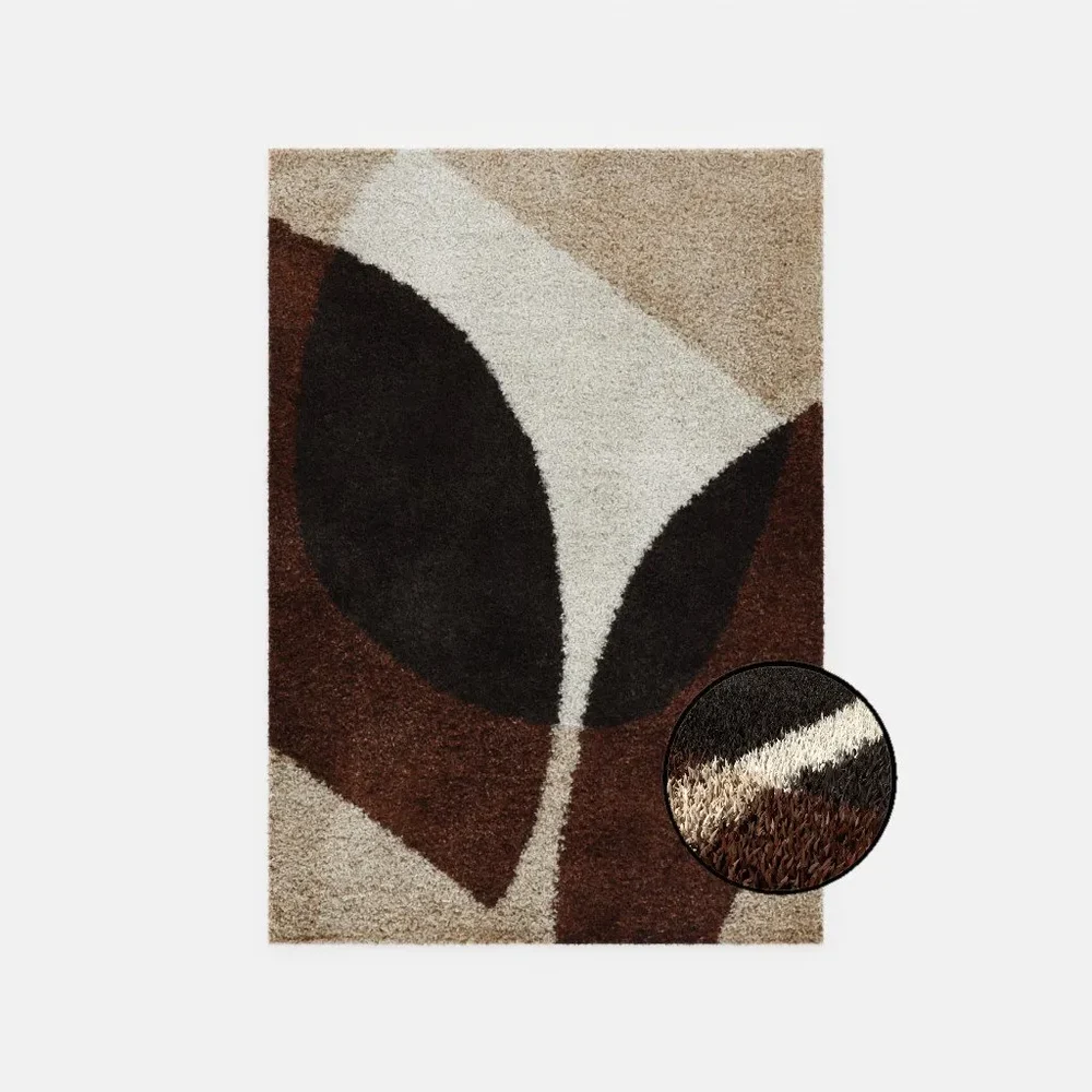 White And Brown Rug