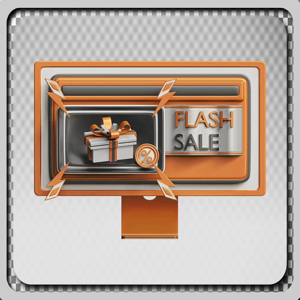 Flash Sale Icon In Monitor Tab