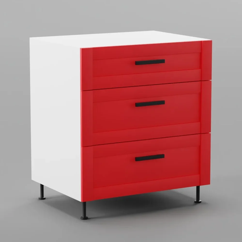 Kitchen Lower Cabinet 75cm (3 Drawers)