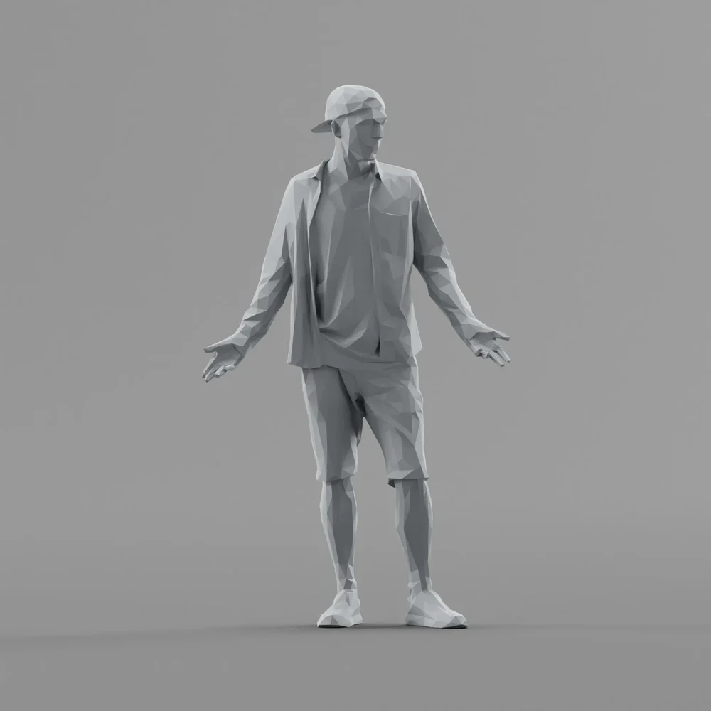Lowpoly Male Standing