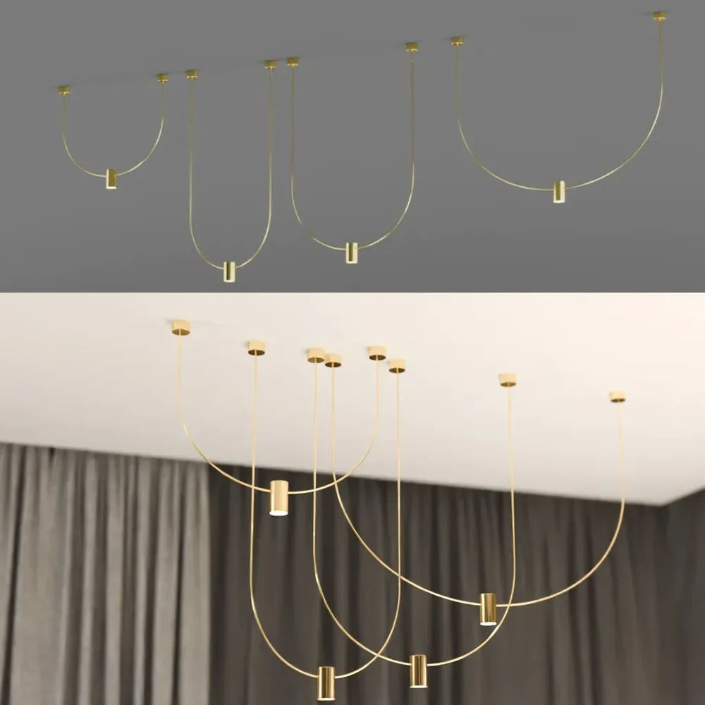 Luxury Curved Led Celling Lamp