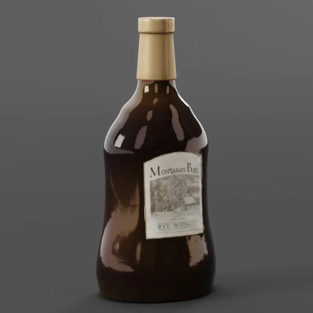 Rye Whiskey Bottle