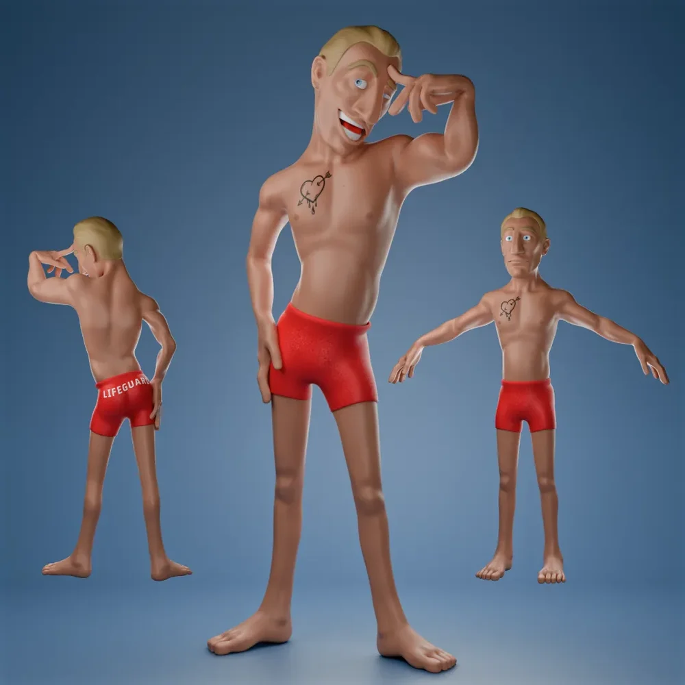 Stylized Male Lifeguard