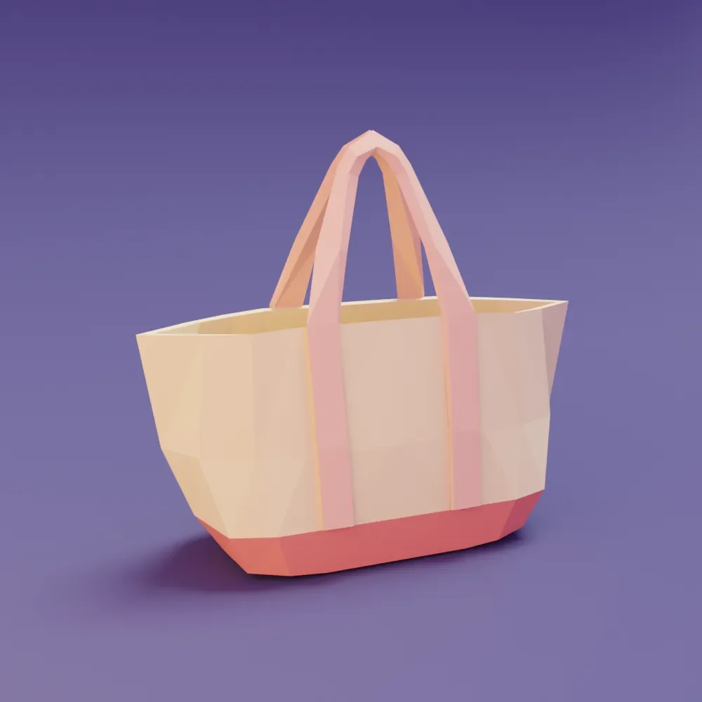 Lowpoly Beach Bag