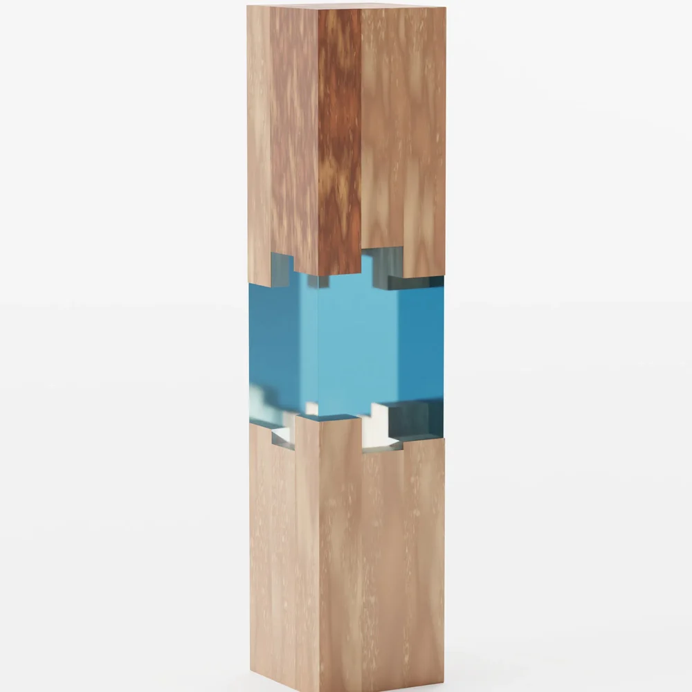 Expoy Wood Floor Lamp