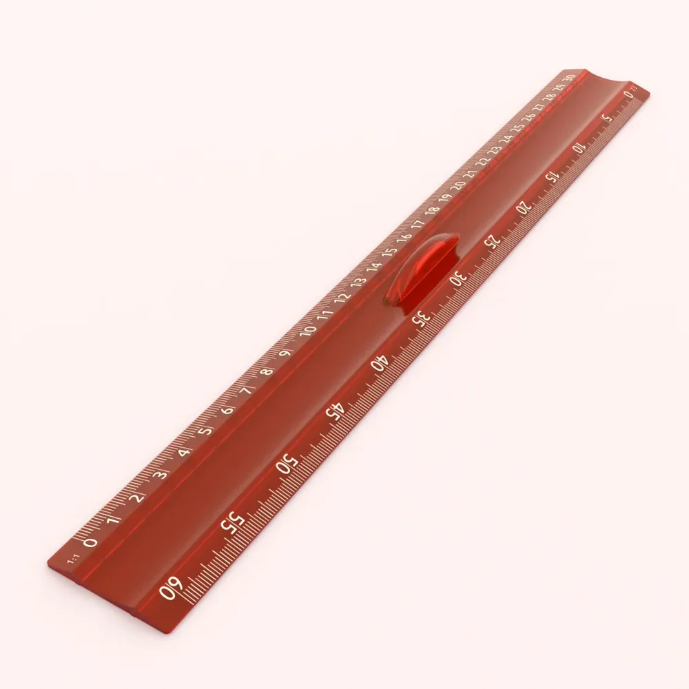 30 Cm Red Ruler
