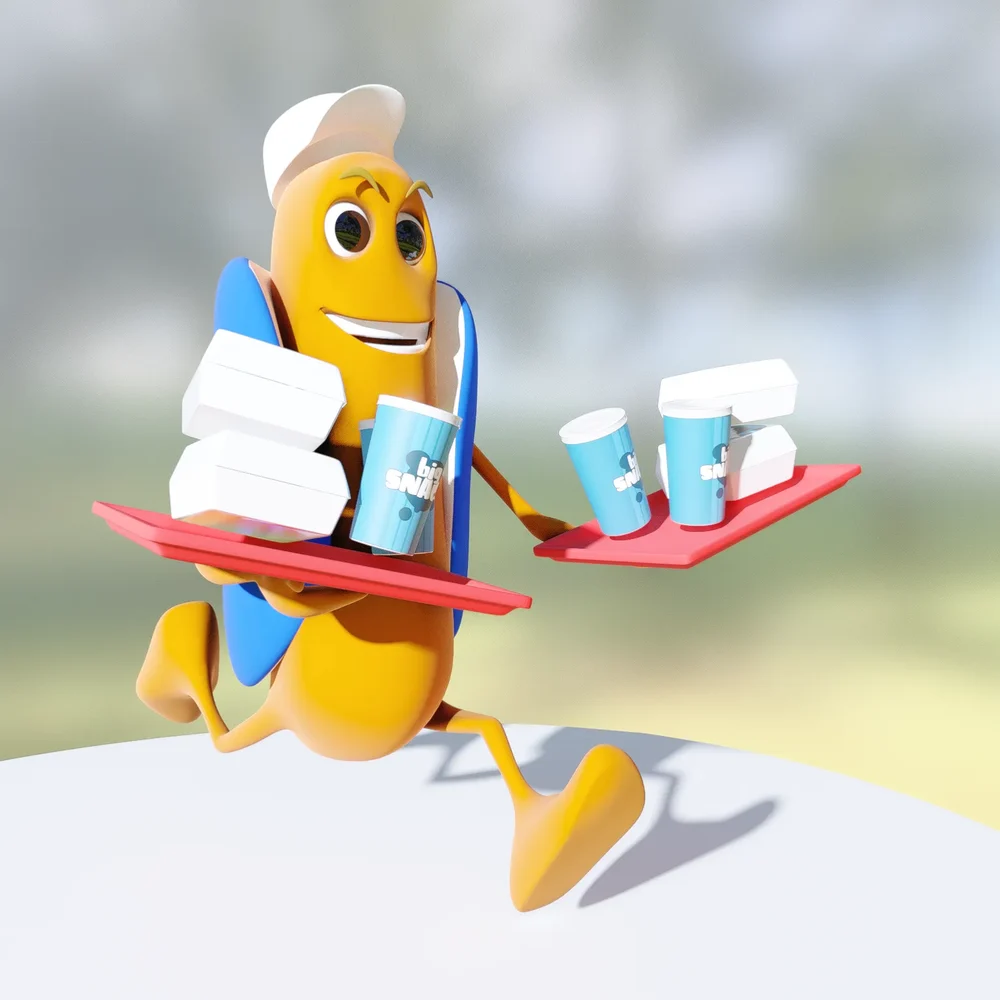 Snack Character - The Running Waiter
