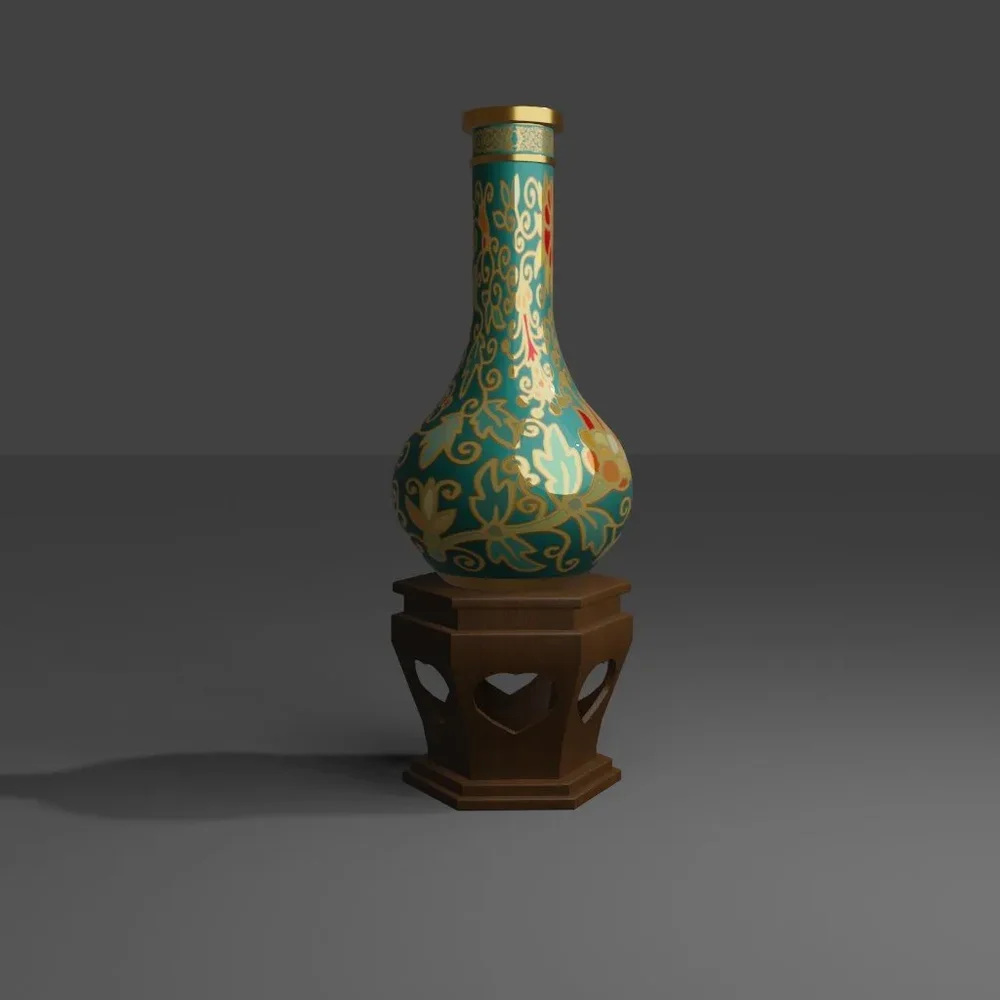 Enamelled Porcelain Vase