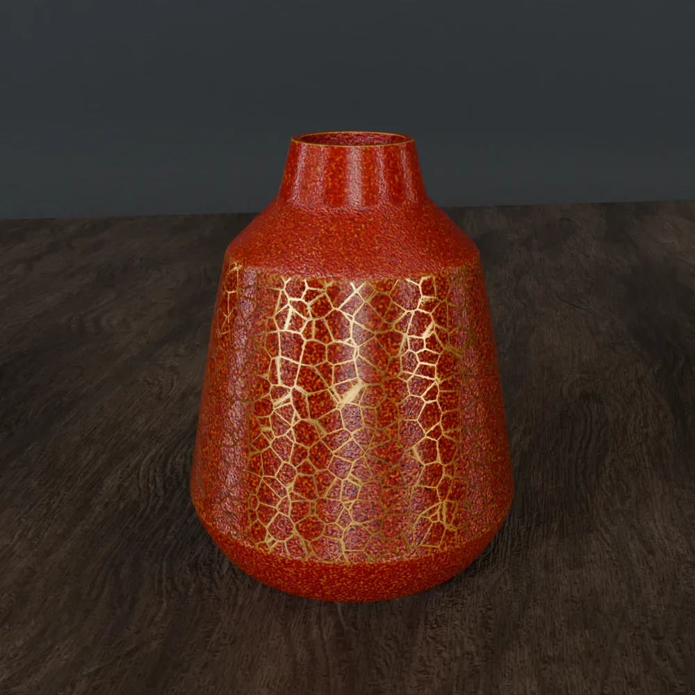 Red Gold Vase