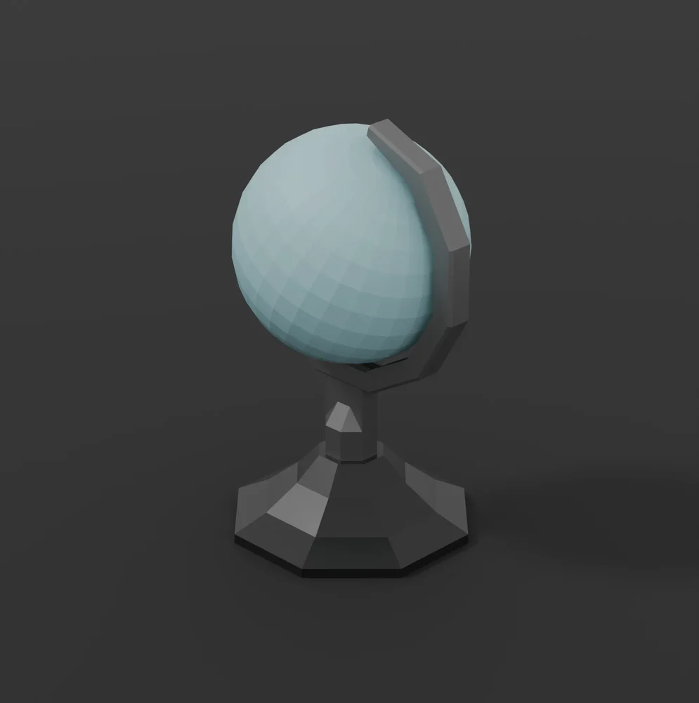 Low Poly Uranus Globe