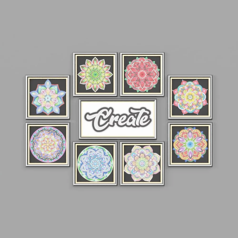 Framed Mandala Wall Art