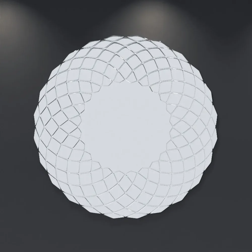 Modern Mirror (Geometric Flower Pattern)