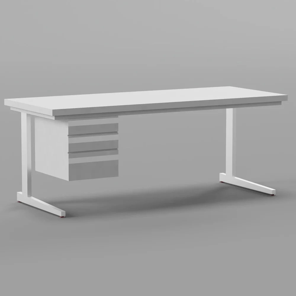 Desk With Drawers - Light