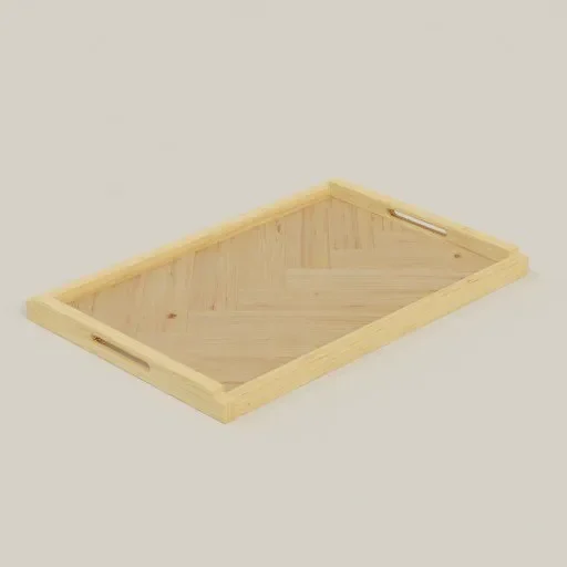 Asymmetric Wooden Tray