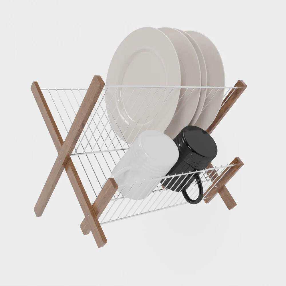 Folding Dish Drying Rack