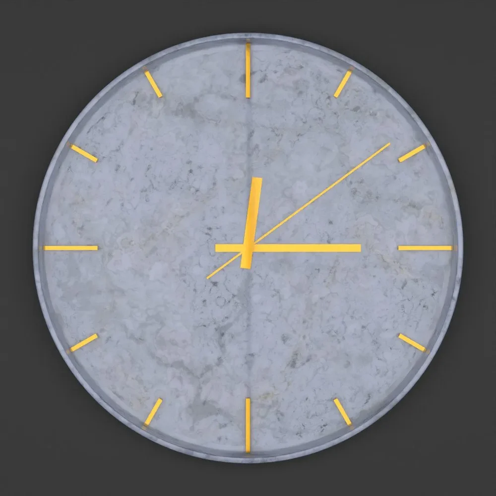 White Marble Wall Clock