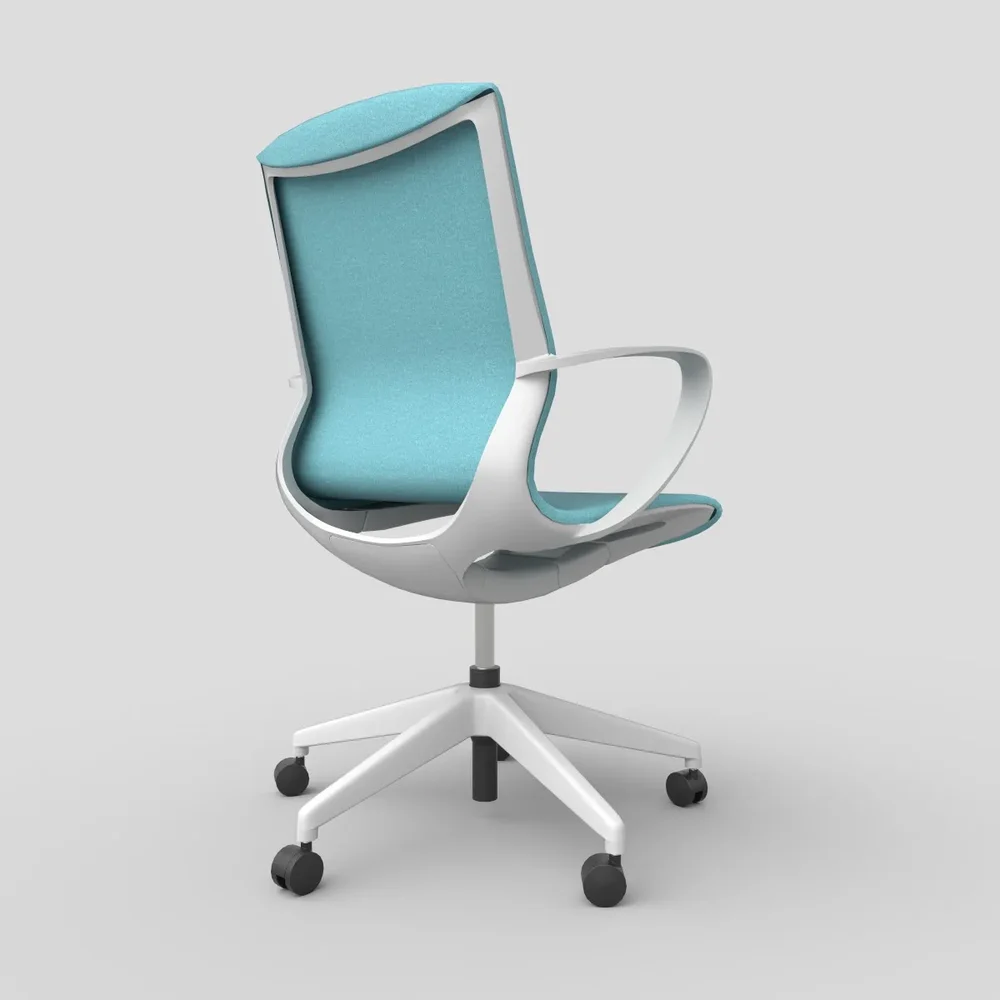 Modern Office Chair Lp Pbr4k White-Blue