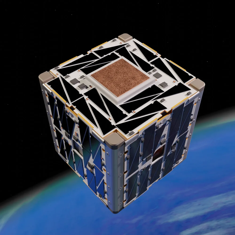 Satellite Research Probe Cube Shaped