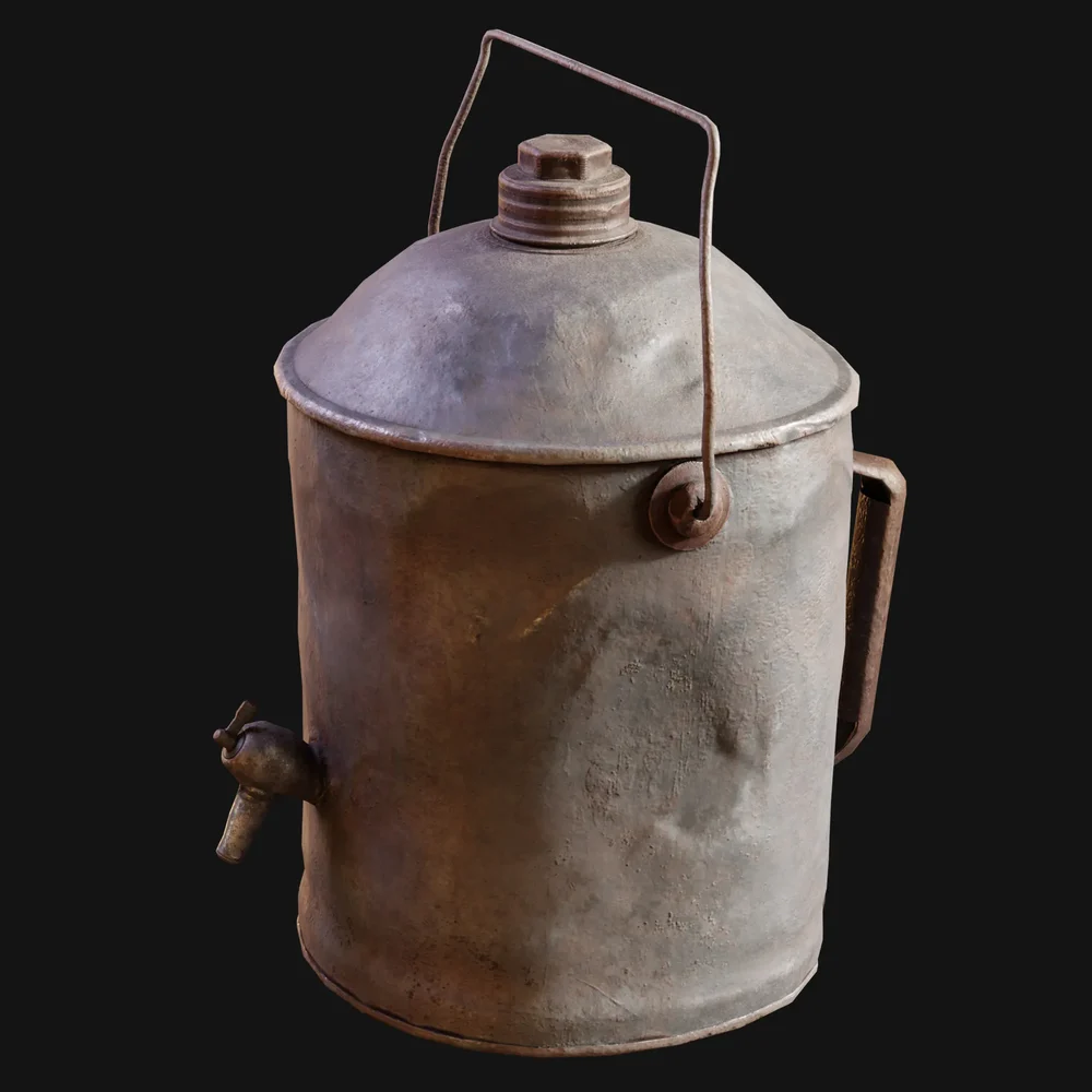 Galvanized Spigot Utility Can Dented