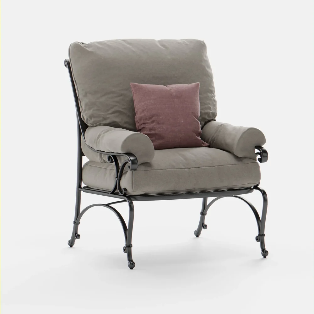 Outdoor Armchair With Pillows