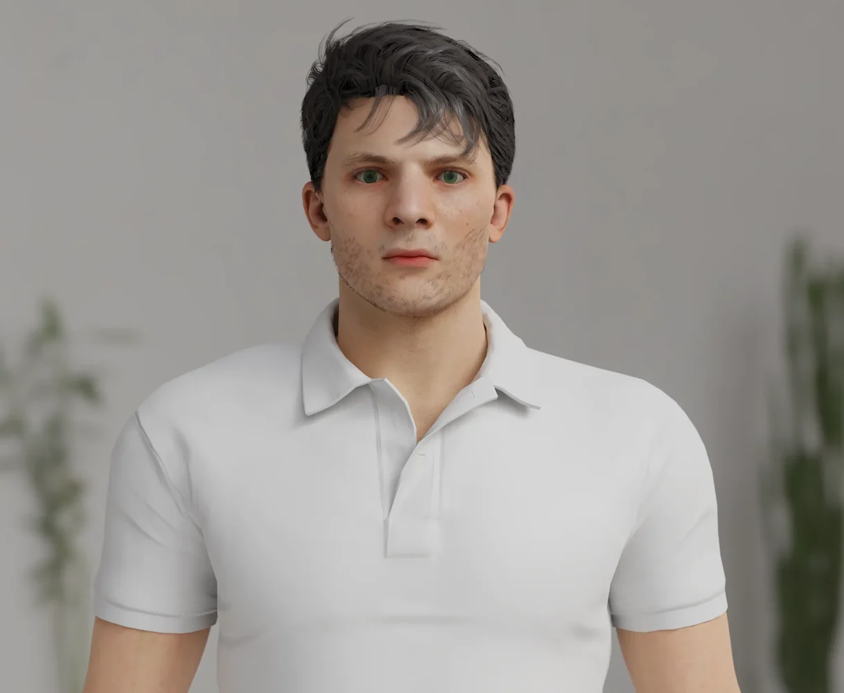 Casual Guy In Polo Shirt