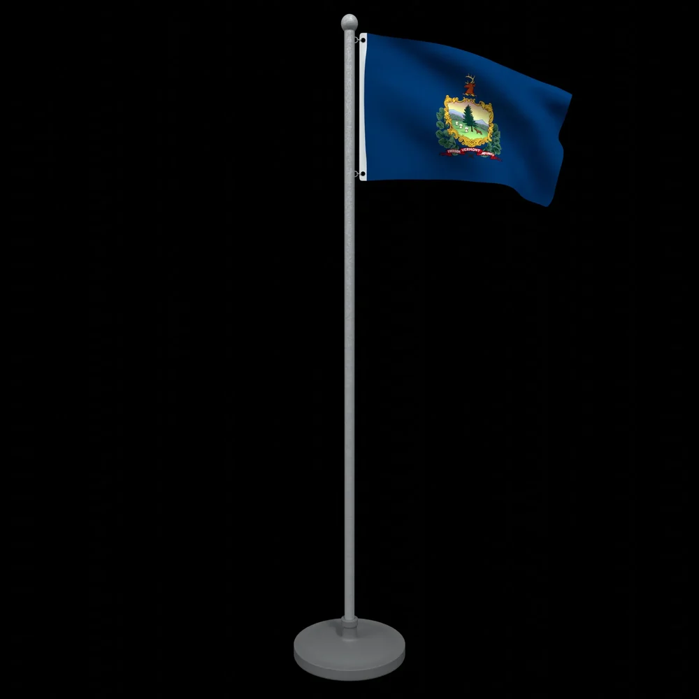Animated Flag Of Vermont State