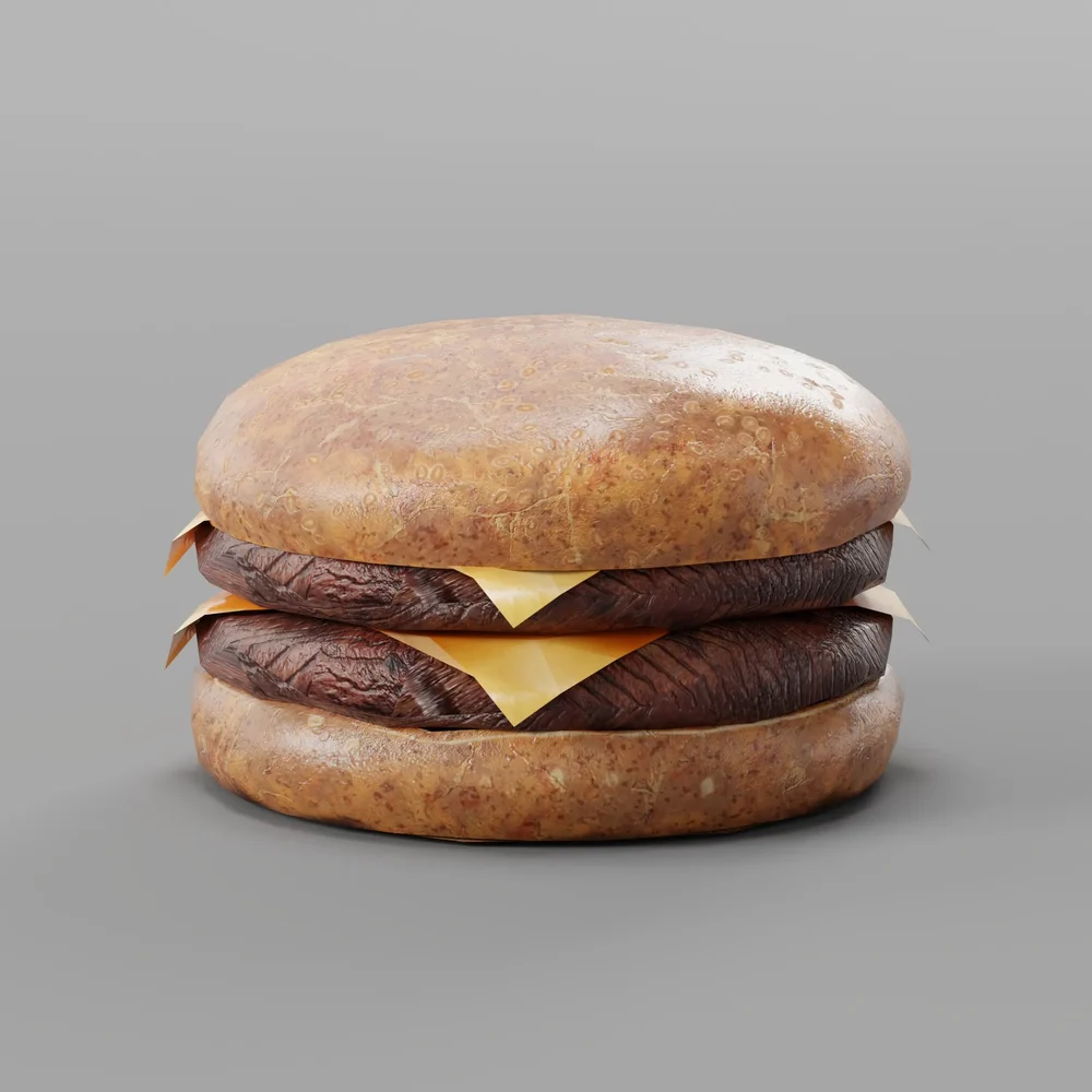 Burger Low-Poly Game-Ready
