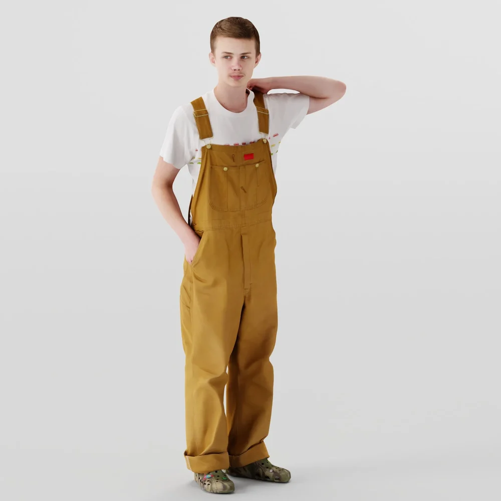 Young Boy In Jumpsuit