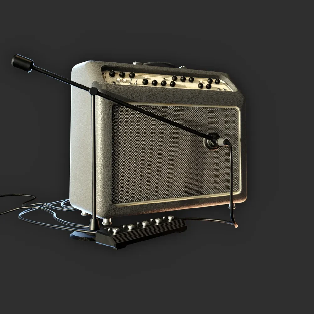 Electric Guitar Amplifier (With Microphone)