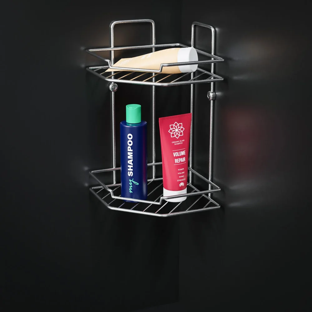 Bathroom Tray With Shampoo Bottles