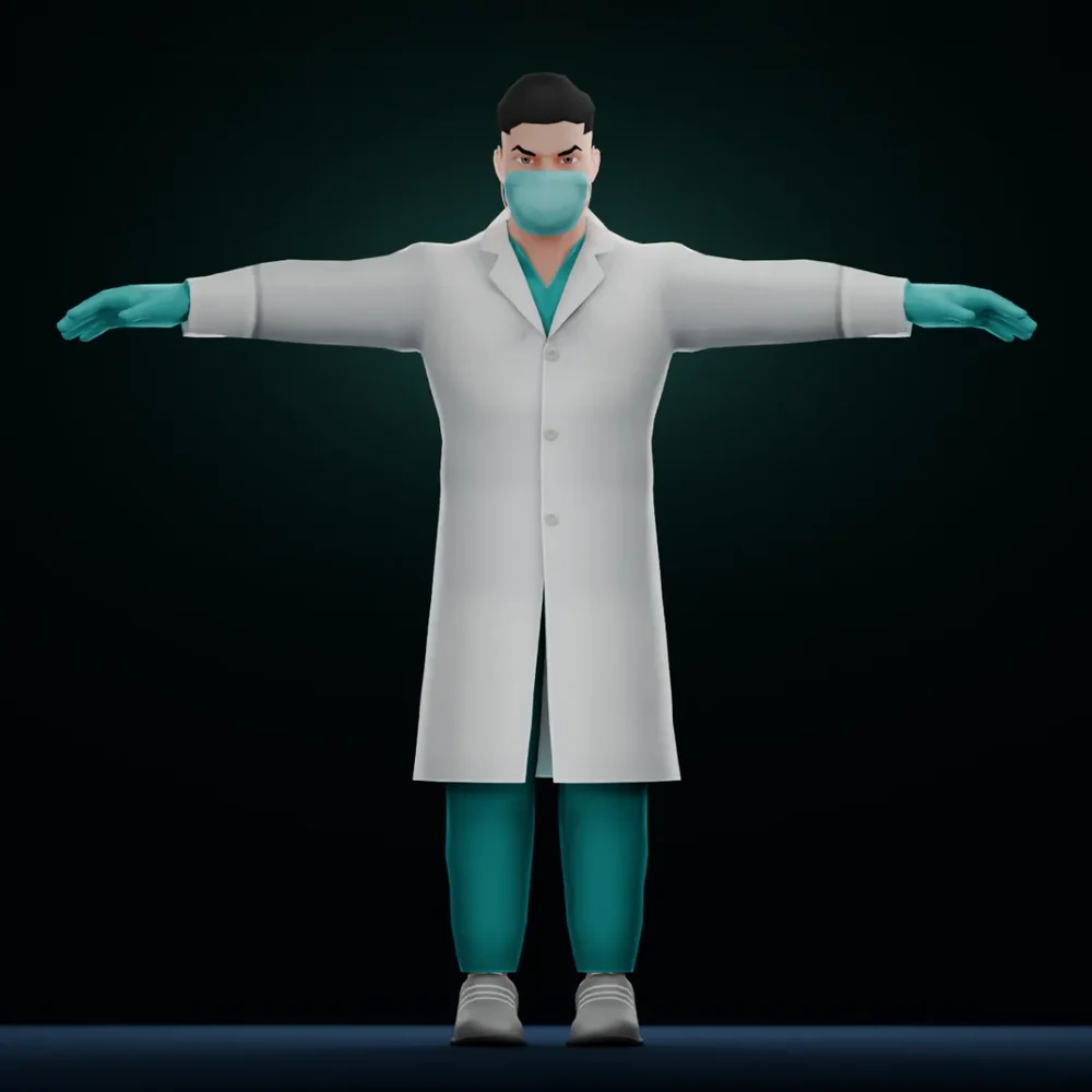 Male Dentist Doctor Character