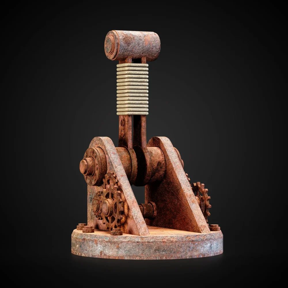 Mechanical Lever Game-Ready + 4k Textures | Blenderkit Series