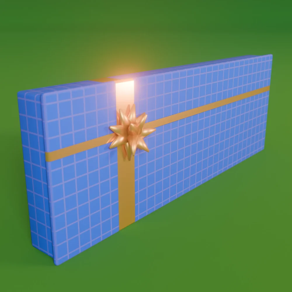 Christmas Box Blue Cells