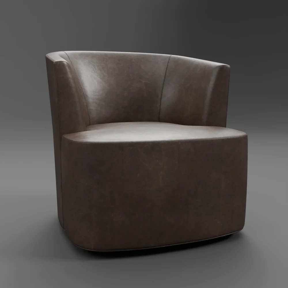 Arden Leather Swivel Chair