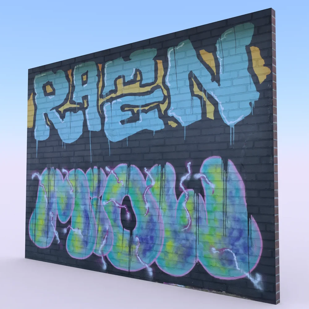 Graffiti Brick Wall