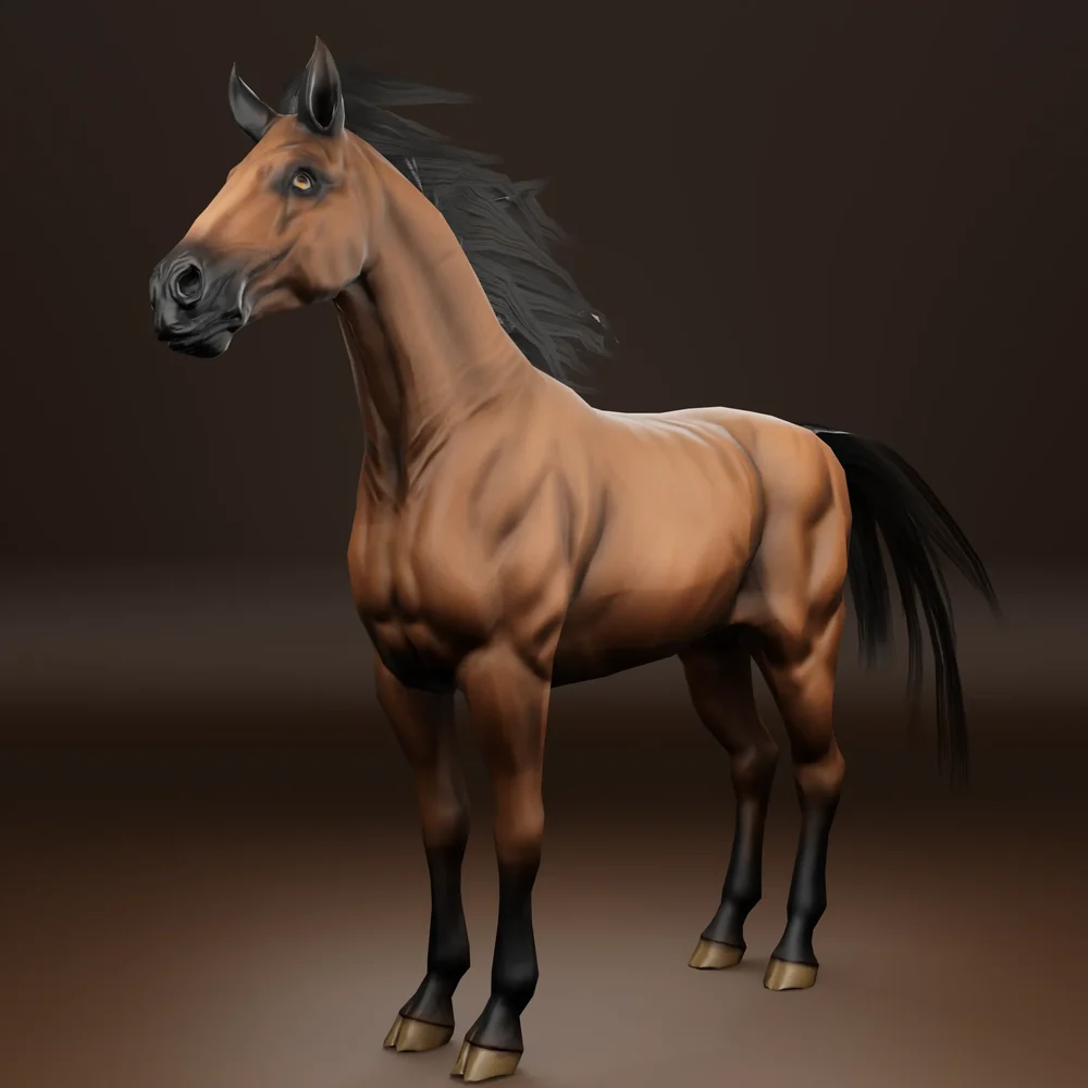 Brown Horse -Rigged