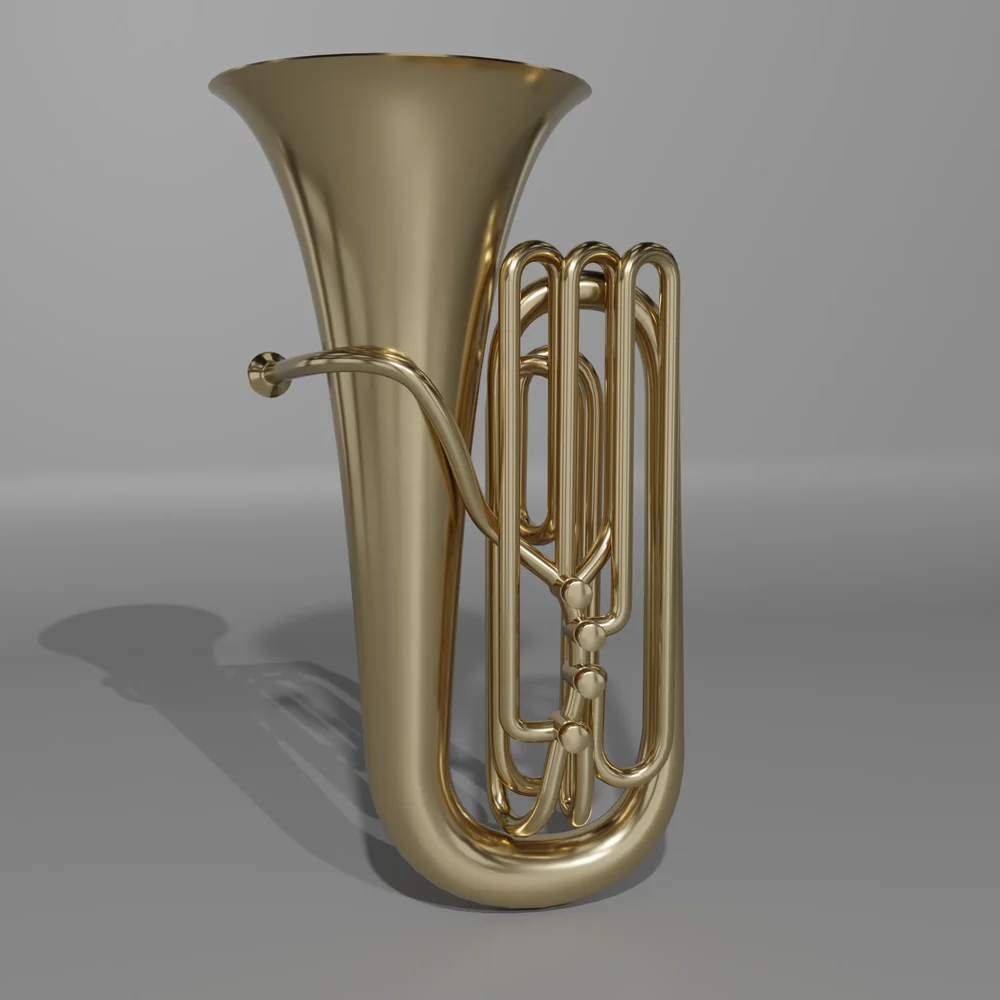 Tuba Created With Only One Curve
