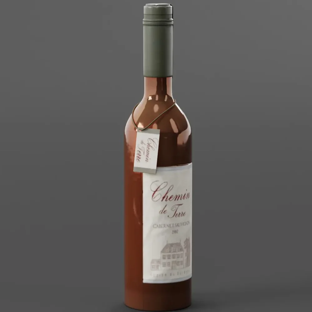 Vintage Red Wine Bottle