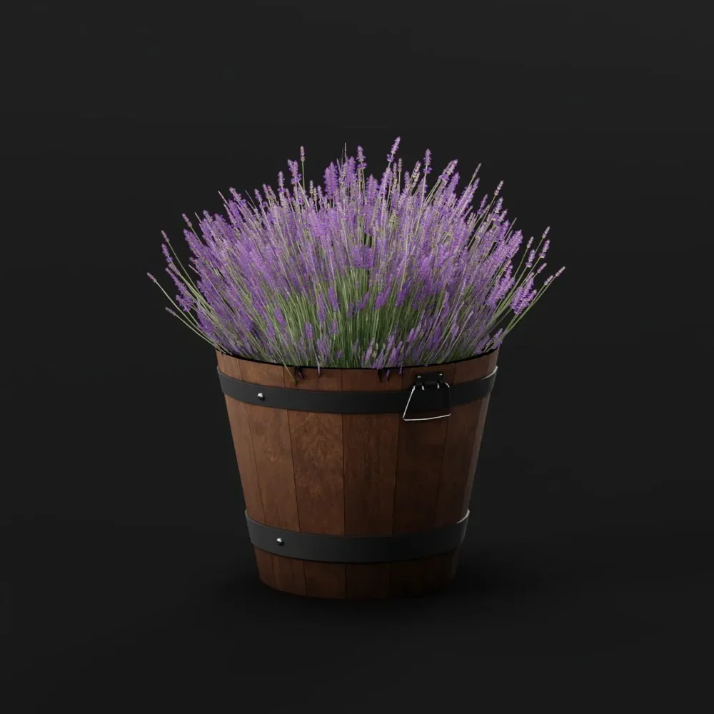 Lavender Flower Tub Planter